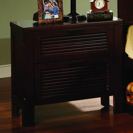 Contemporary 2 Drawer Night Stand